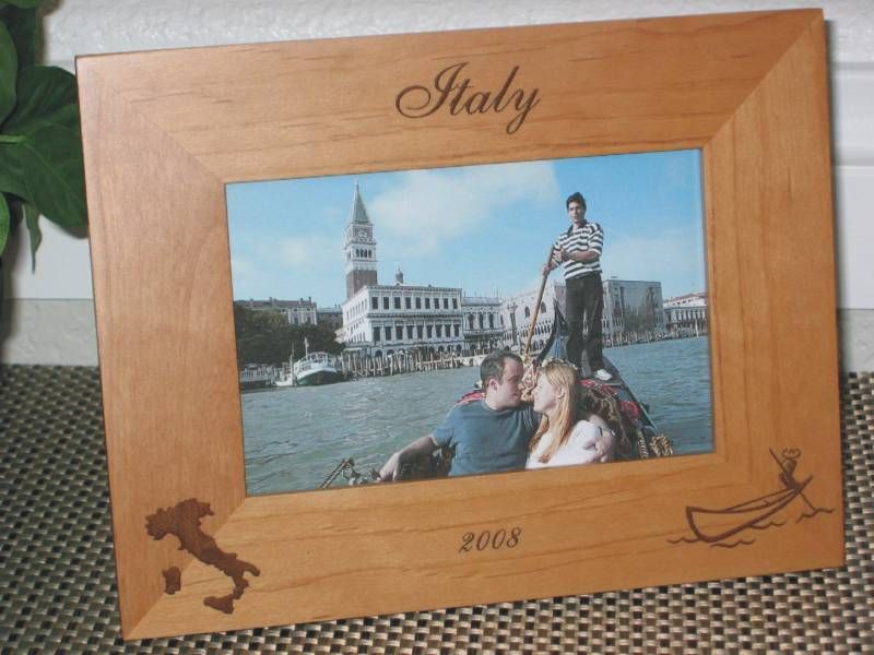 Italy Gondola Picture Frame Personalized Souvenir  
