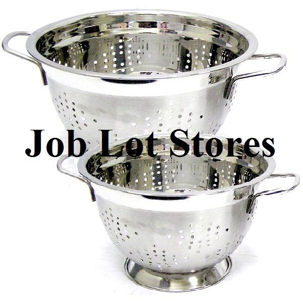 Colander Stainless Steel 3 Quart 5 Quart 8 Quart 3 Sizes & 2 Type New 