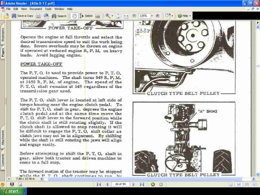 ALLIS CHALMERS D 17 D17 TRACTOR COMPLETE PARTS MANUALs  