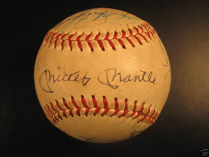 Lot (2) Tonight Show Signed Baseballs w/ Mantle PSA/DNA  