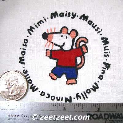 Lucy Cousins~MAISY~WHITE Maisa Mimi Mouse Fabric /Yd.  