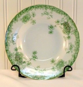 Pitcairns Limited Mostyn Soup Bowl 1895 1901 Green Gold  