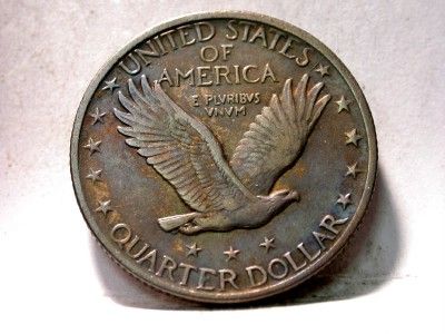 1919 D XF COLOR STANDING LIBERTY QUARTER ID#I751  