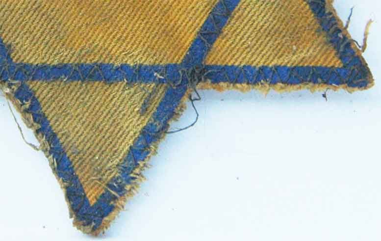   HOLOCAUST WW2 patch w. Yellow David Star fr. GHETTO, AUSCHWITZ, DACHAU