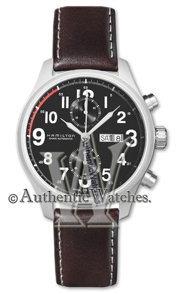   BRAND NEW HAMILTON KHAKI OFFICER MENS AUTOMATIC DAY DATE WATCH  