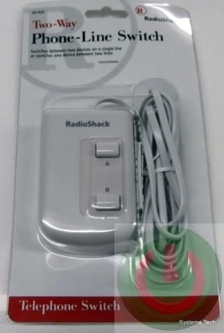 RadioShack Two Way Phone Line Telephone Switch  