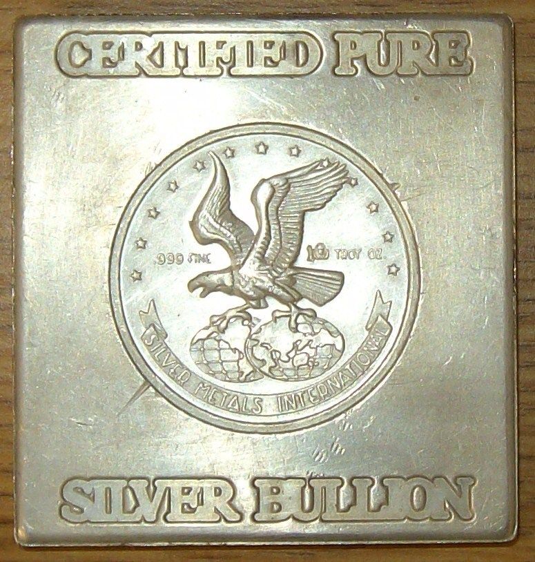 10oz Square Shaped Silver Bar  