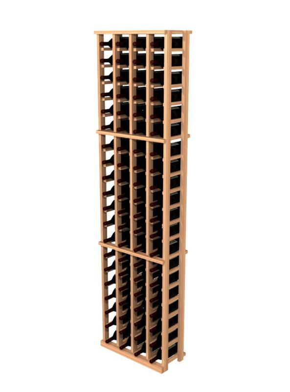 Premium Redwood 4 Column 84 Bottle Wine Rack   New  