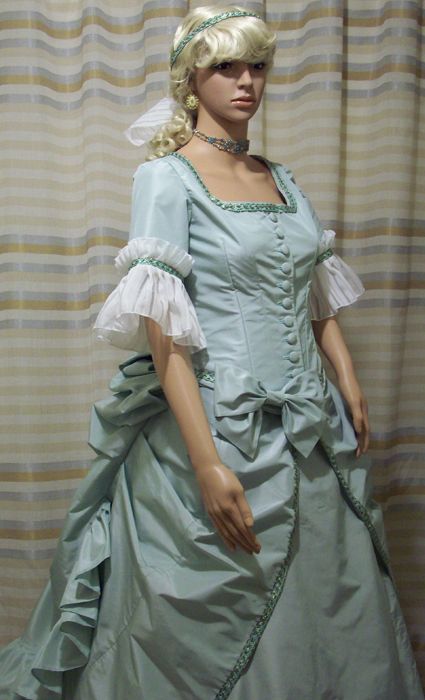 La Dauphine Victorian Steampunk Rococo Taffeta Dress Gown Bustle 