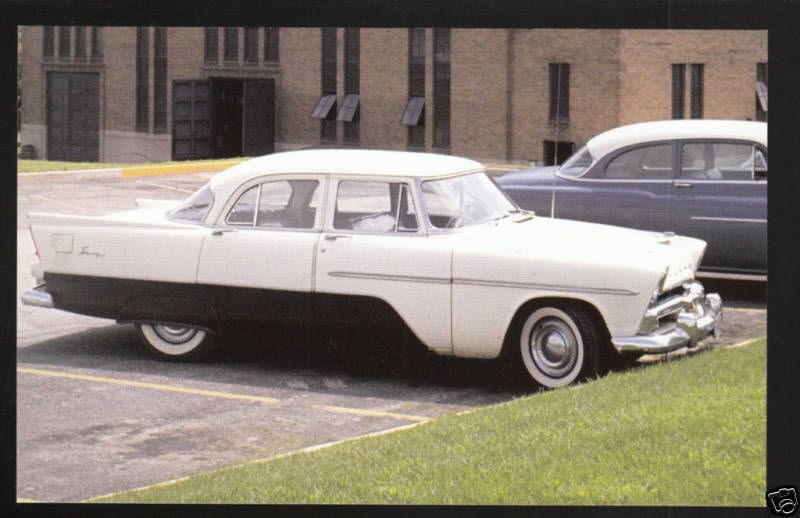 1956 PLYMOUTH SAVOY SEDAN Car Picture POSTCARD Card  