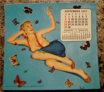   ESQUIRE PIN UP GIRLS Desk Calendar Pages 11 Months Brule NICE  