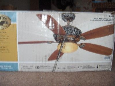 Hampton Bay Caffe Patina 52 in. Indoor Ceiling Fan NEW  