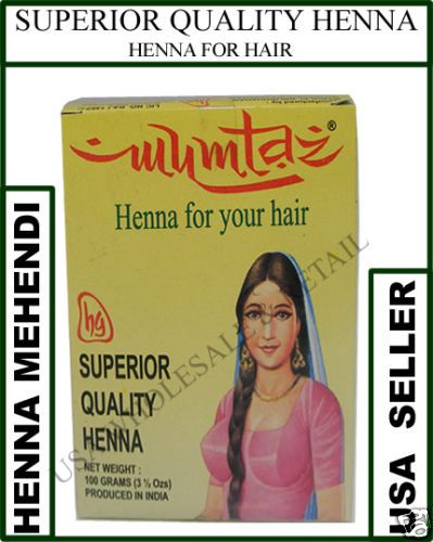 TATUAJES de COLOR de CABELLO de POLVO de la ALHEÑA de 100gm MUMTAZ 