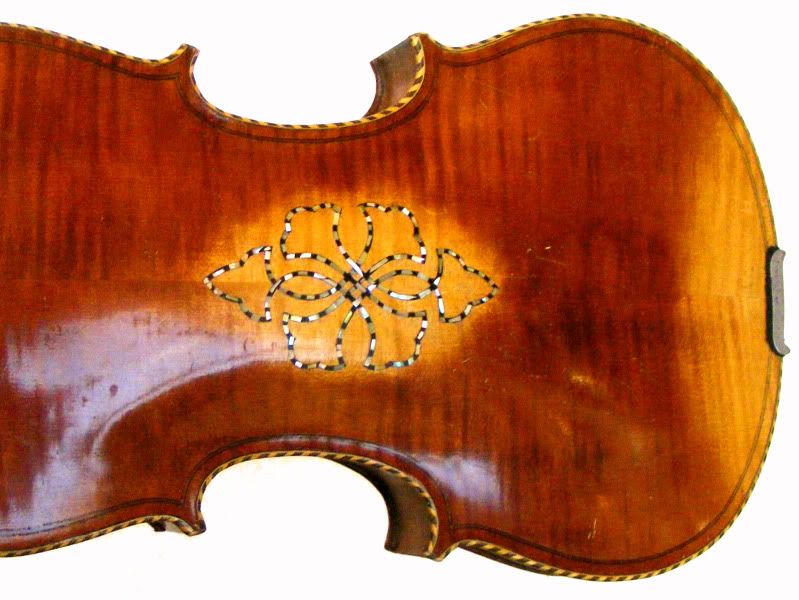 RARE 19th C INLAID VIOLIN, GORGEOUS, ANTIQUE SACHSEN, GERMAN (SAXONY 