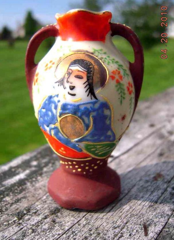 antique JAPAN MINI VASE bone china porcelain  
