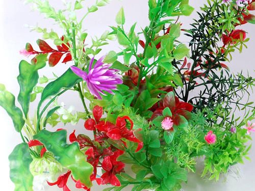 PLAX AQUARIUM PLASTIC PLANTS FISH TANK LOT NEW  