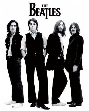 Beatles Black and White Classic Rock Music Poster S653  