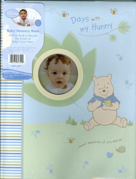 Winnie The Pooh Baby Memory/Baby Book Boy Blue  