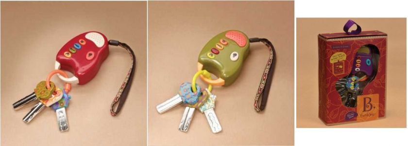 Battat Fun Keys 4 Sounds & light Baby Toy 6 mon+  