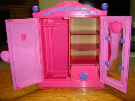   WARDROBE CLOSET ARMOIRE PINK CLOTHES DRESSER FASHION CASE FURNITURE