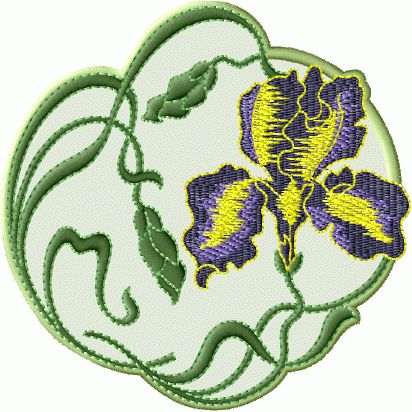 In hoop Iris Doilies Machine Embroidery Designs Set 5x7 hoop 3 