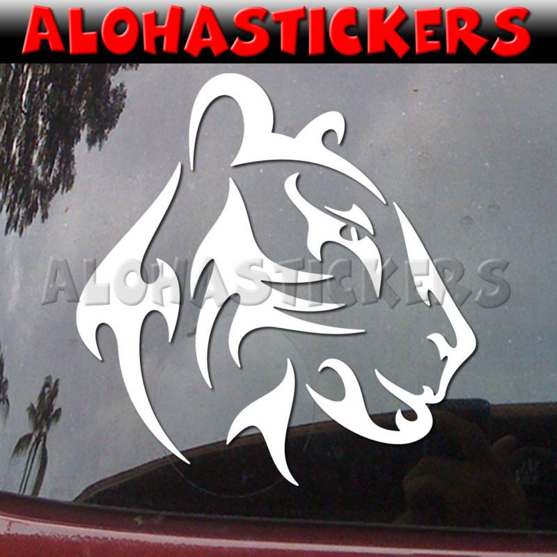 TRIBAL MOUNTAIN LION HEAD Vinyl Decal Truck Sticker T91  