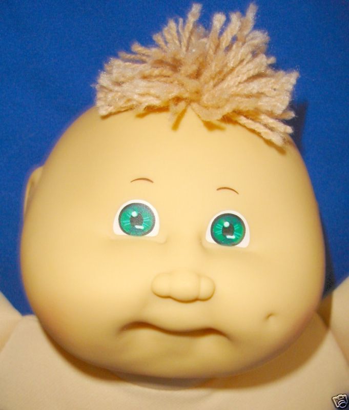 Cabbage Patch Preemie 85 #3 Beige Tuft Green Boy Doll  