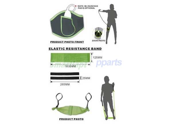 2in 1 EA Sport Leg Strap & Resistance Band for Wii Fit  