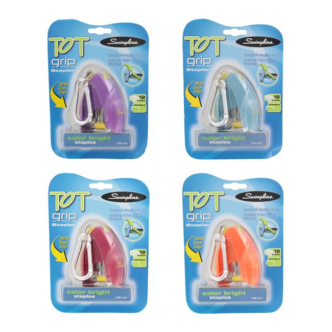 Swingline Tot Grip Mini Assorted Color Bright Staplers  