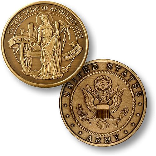 ARMY PATRON SAINT BARBARA MILITARY CHALLENGE COIN  