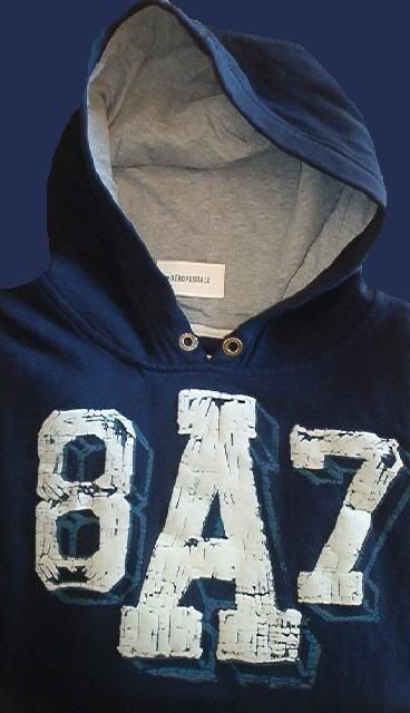 NWT AEROPOSTALE NEW NAVY BLUE GREEN SWEATSHIRT HOODIE XL XXL A 87 