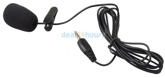 New Black Hands Free Clip On Mini Lapel Mic Microphone 3.5mm  