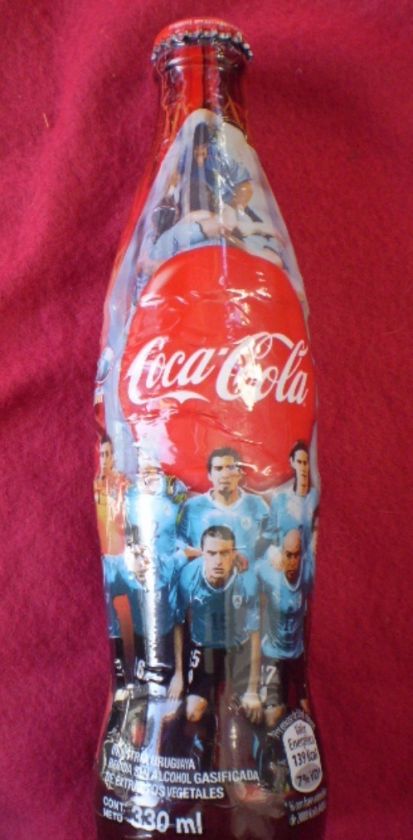 COCA COLA GLASS BOTTLE   URUGUAY  COPA AMERICA 2011   AMERICA CUP 