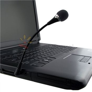 Pcs Flexible Black Mini Microphone Mic For PC Laptop Notebook  