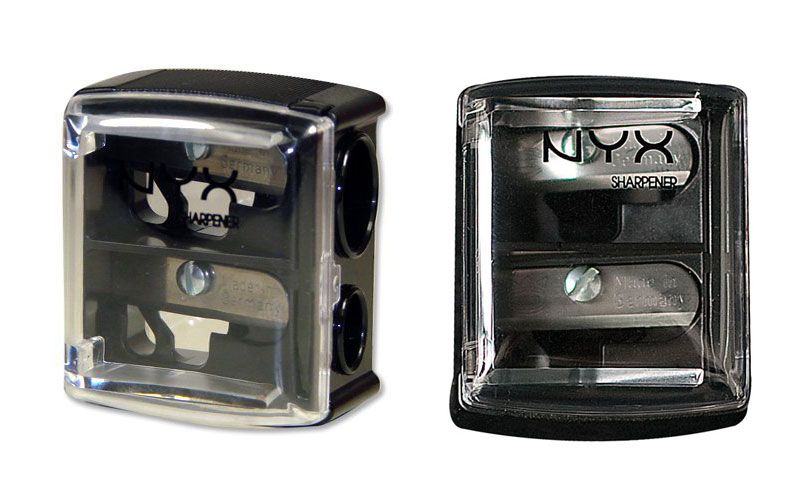   steel nyx two in one pencil sharpener size 1 2 w x 0 9 h x 1 1 l