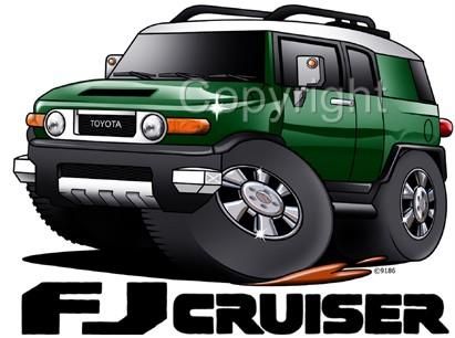 Toyota FJ CRUISER CARTOON T SHIRT #9186 Off Road 4X4  