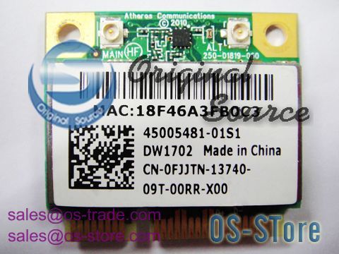 Dell DW1702 AR5B195 WLAN BT BlueTooth Half Card FJJTN  