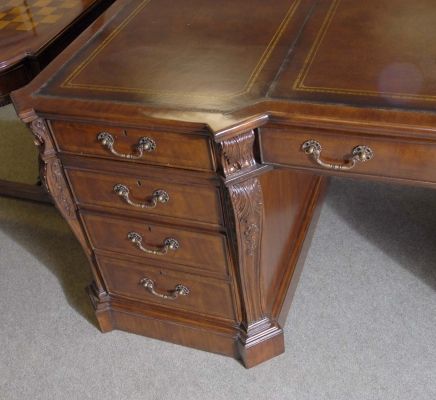 ENGLISH MAHOGANY VICTORIAN PARTNERS DESK DESKS  