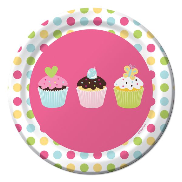   Treats Cupcake Themed 7 Party Dessert Plates 073525935638  