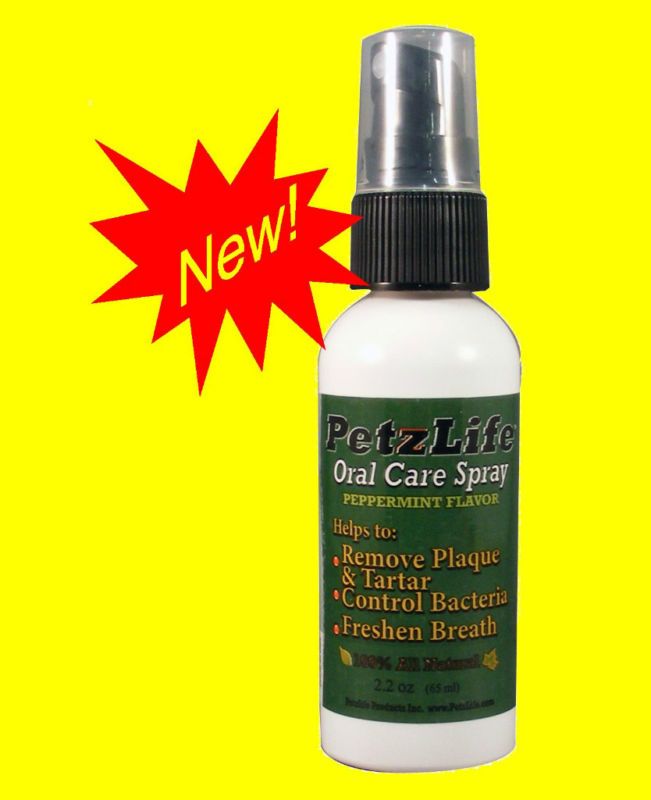 PETZLIFE SPRAY 2.2oz Clean dog cat pet teeth oral care  