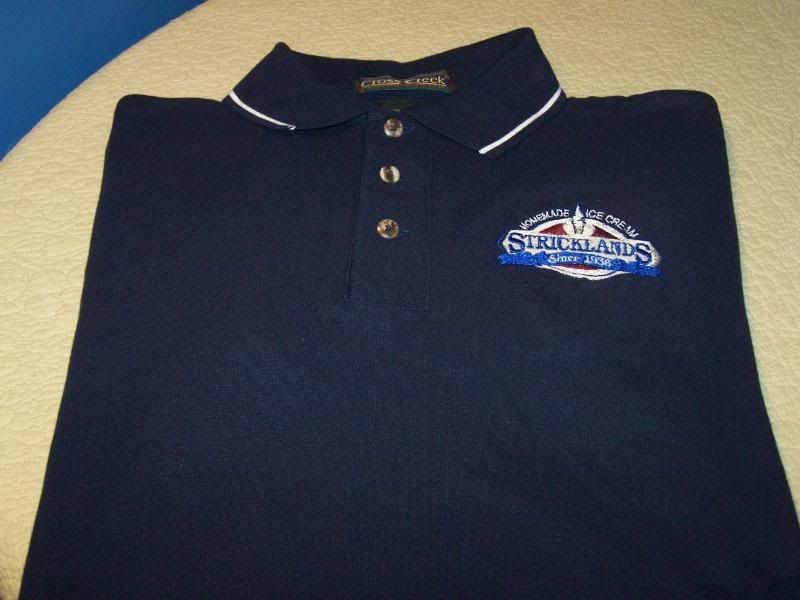 STRICKLANDS Homemade Ice Cream AKRON Polo Shirt MED New  