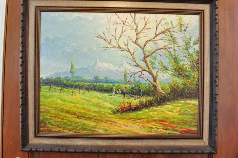 Gustavo Moncayo Oil Painting 22 x 17.5 Ecuador  