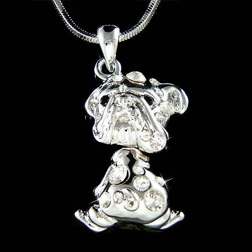 Swarovski Crystal English French ~Bulldog~ American Dog Charm 