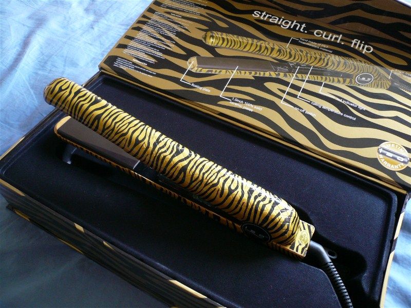 ISO SUNSHINE GIRL FLAT IRON STRAIGHTENER GOLD ZEBRA  