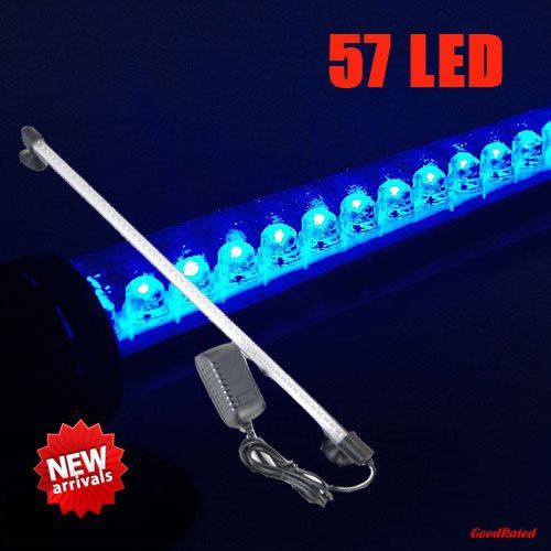 Submersible 57 LED Aquarium Fish Tank Strip Blue Light Waterproof Pet 