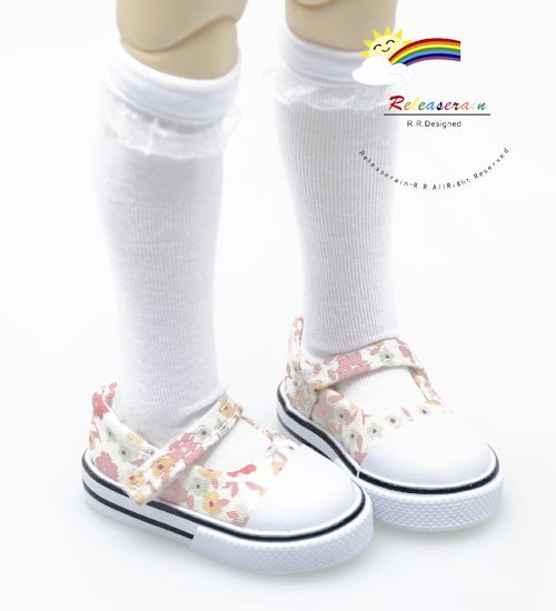 MSD Dollfie Shoes Mary Jane Sneakers Garden Flowers  