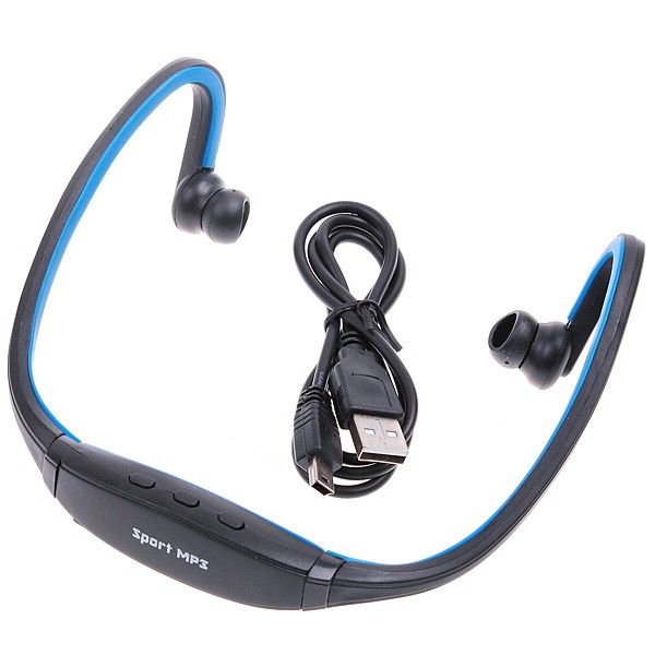 Wrap Around Wireless Headphones Headset Sport  Player 2GB Blue New 