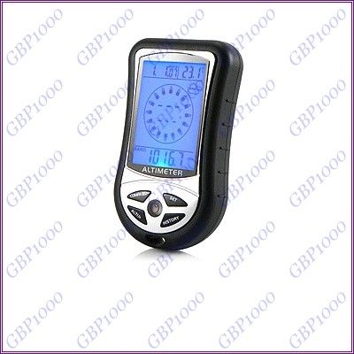 Digital LCD Compass Altimeter Barometer Thermometer Clock 8 in 1 