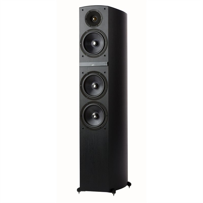 Jamo 200W 3 Way Front Tower Speaker, Black Ash  