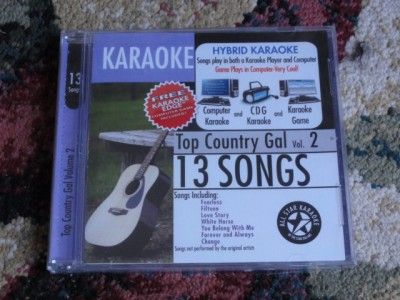 HITS OF TAYLOR SWIFT KARAOKE CDG   TOP COUNTRY GAL VOL 2 $19.99  